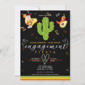 Invitation Jaune Coeur Cactus Fiesta Love Party (Devant)