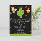 Invitation Jaune Coeur Cactus Fiesta Love Party (Debout devant)