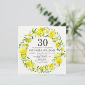 Invitation Jaune Daffodiles Blanches 30e anniversaire (Debout devant)
