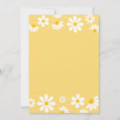 Invitation Jaune Daisy Boho Deuxième anniversaire (Dos)