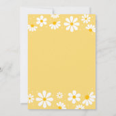 Invitation Jaune Daisy Boho Premier anniversaire (Dos)