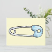 Invitation jaune de douche de goupille de (Debout devant)