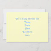 Invitation jaune de douche de goupille de (Dos)