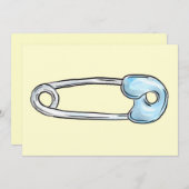 Invitation jaune de douche de goupille de (Devant / Derrière)