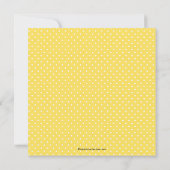 Invitation jaune de Fête de la mariée de parapluie (Dos)