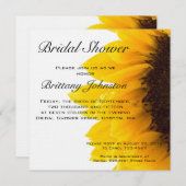 Invitation jaune de Fête de la mariée de photo de (Devant / Derrière)