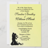 Invitation Jaune de mariée et de mariée (Devant)