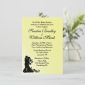 Invitation Jaune de mariée et de mariée (Debout devant)