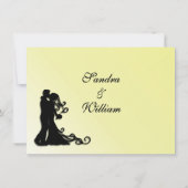 Invitation Jaune de mariée et de mariée (Dos)