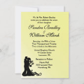 Invitation Jaune de mariée et de mariée (Devant)