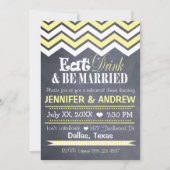 Invitation jaune de répétition de Chevron (Devant)