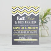 Invitation jaune de répétition de Chevron (Debout devant)