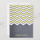 Invitation jaune de répétition de Chevron (Dos)