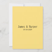 Invitation Jaune d'été gris foncé marguerite floral RSVP (Dos)