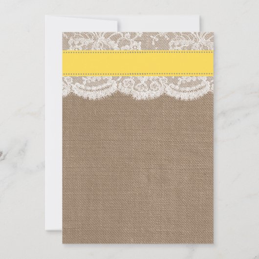 Invitation Jaune Dollar de plage de sable Jaune (Dos)