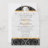 Invitation Jaune Élégance Mariage de tournesols noirs (Devant)