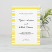 Invitation Jaune et blanc Grandes Mariage moderne (Debout devant)