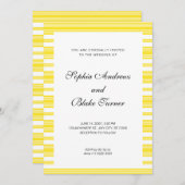 Invitation Jaune et blanc Grandes Mariage moderne (Devant / Derrière)