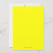 Invitation jaune et blanche de Fête de la mariée (Dos)