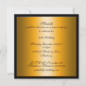 Invitation jaune et florale noire (Dos)