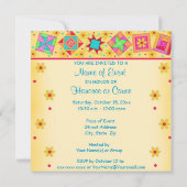 Invitation Jaune et Turquoise Sunny Patchwork Quilt Block Art (Dos)