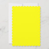 Invitation Jaune festonné (Dos)