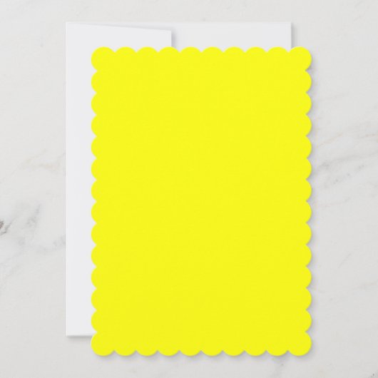 Invitation Jaune festonné (Devant)