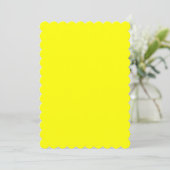 Invitation Jaune festonné (Debout devant)