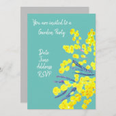 Invitation Jaune Fleur de bataille (Devant / Derrière)