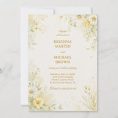 Invitation Jaune Floral Doux (Devant)