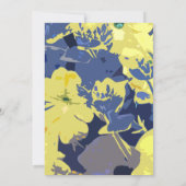 Invitation Jaune Floral Dusty Bleu Personnalisé Arc Mariage (Dos)