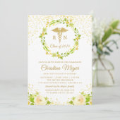 Invitation Jaune Floral Gold Nursing Party Photo (Debout devant)