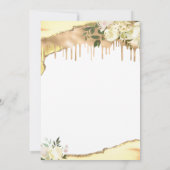 Invitation Jaune Floral Law School Graduation Party (Dos)