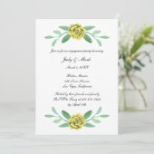 Invitation Jaune Foliage Foliage Parti d'engagement (Debout devant)