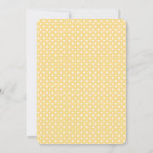 Invitation Jaune Gingham Coquette Nœud Réception de Mariage (Dos)