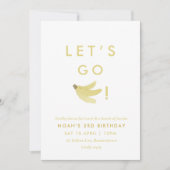 Invitation Jaune Go Bananes Anniversaire Banane Fête Thème (Devant)