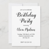 Invitation Jaune Grey Chevron Géométrique fête d'anniversaire (Devant)