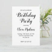 Invitation Jaune Grey Chevron Géométrique fête d'anniversaire (Debout devant)