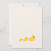 Invitation Jaune joli canard anniversaire (Dos)