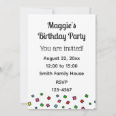 Invitation Jaune Labrador Confetti fête d'anniversaire (Dos)