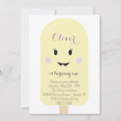 Invitation Jaune Lilac Crème de glace cône Scoop Anniversaire (Devant)