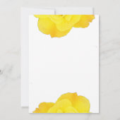 Invitation Jaune Marine Bleu Floral Rose Élégant Mariage Cool (Dos)