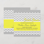 Invitation jaune moderne de Fête de la mariée de (Devant / Derrière)