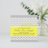 Invitation jaune moderne de Fête de la mariée de (Debout devant)