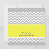 Invitation jaune moderne de Fête de la mariée de (Dos)