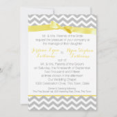 Invitation Jaune moderne Zigzag Bow (Devant)