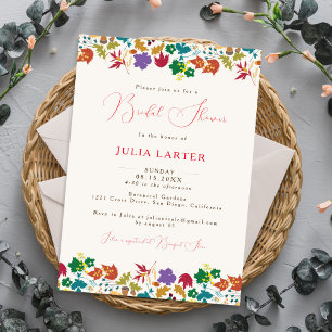 Invitation Jaune Moutarde de Printemps Fleur Violette Baby Sh