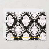 Invitation jaune, noire, blanche, faite sur (Dos)