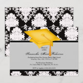Invitation jaune, noire, blanche, faite sur (Devant / Derrière)
