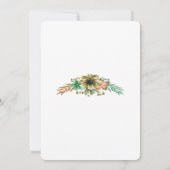 Invitation Jaune Orange Aquarelle Florale Bachelorette (Dos)